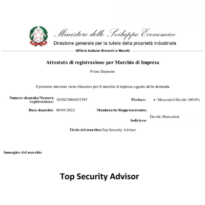 Top Security Advisor ® è marchio registrato!